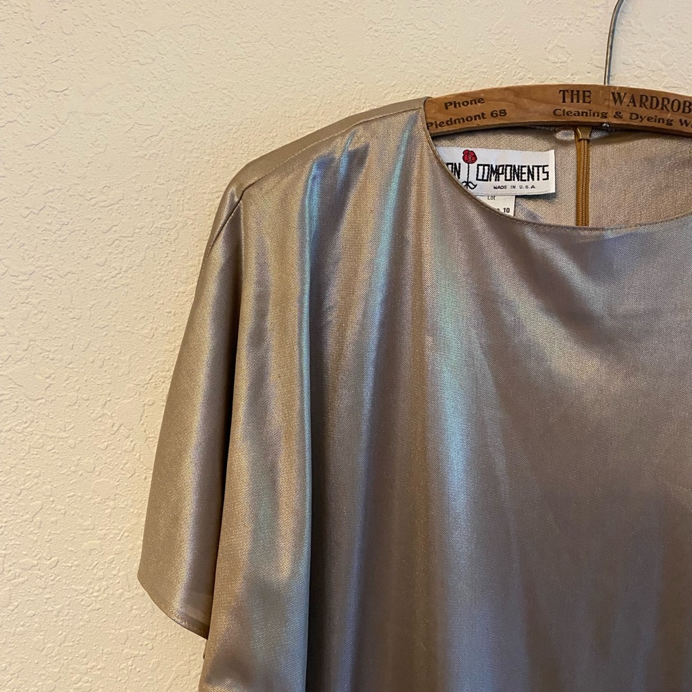 Caron Components Vintage Metallic Gold Blouse